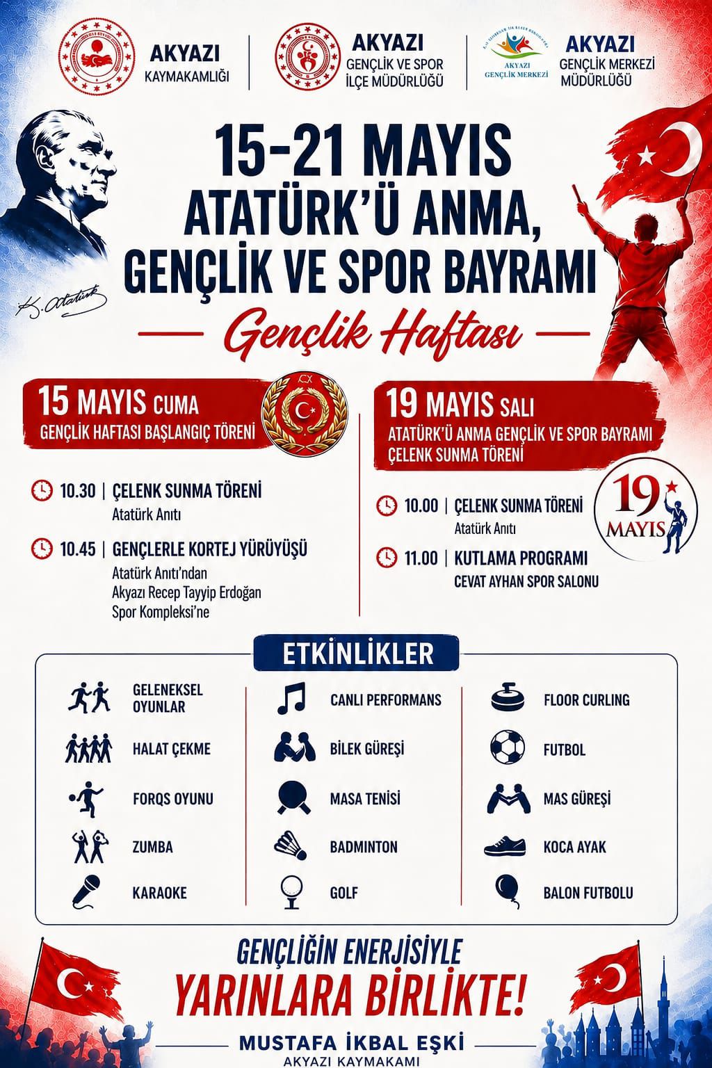 19 MAYIS PROGRAMI AÇIKLANDI 18.05.2026