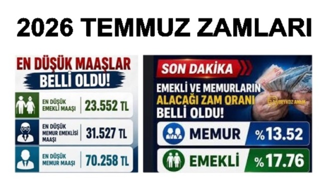 EMEKLİ ZAMMI BELLİ OLDU 03.07.2026