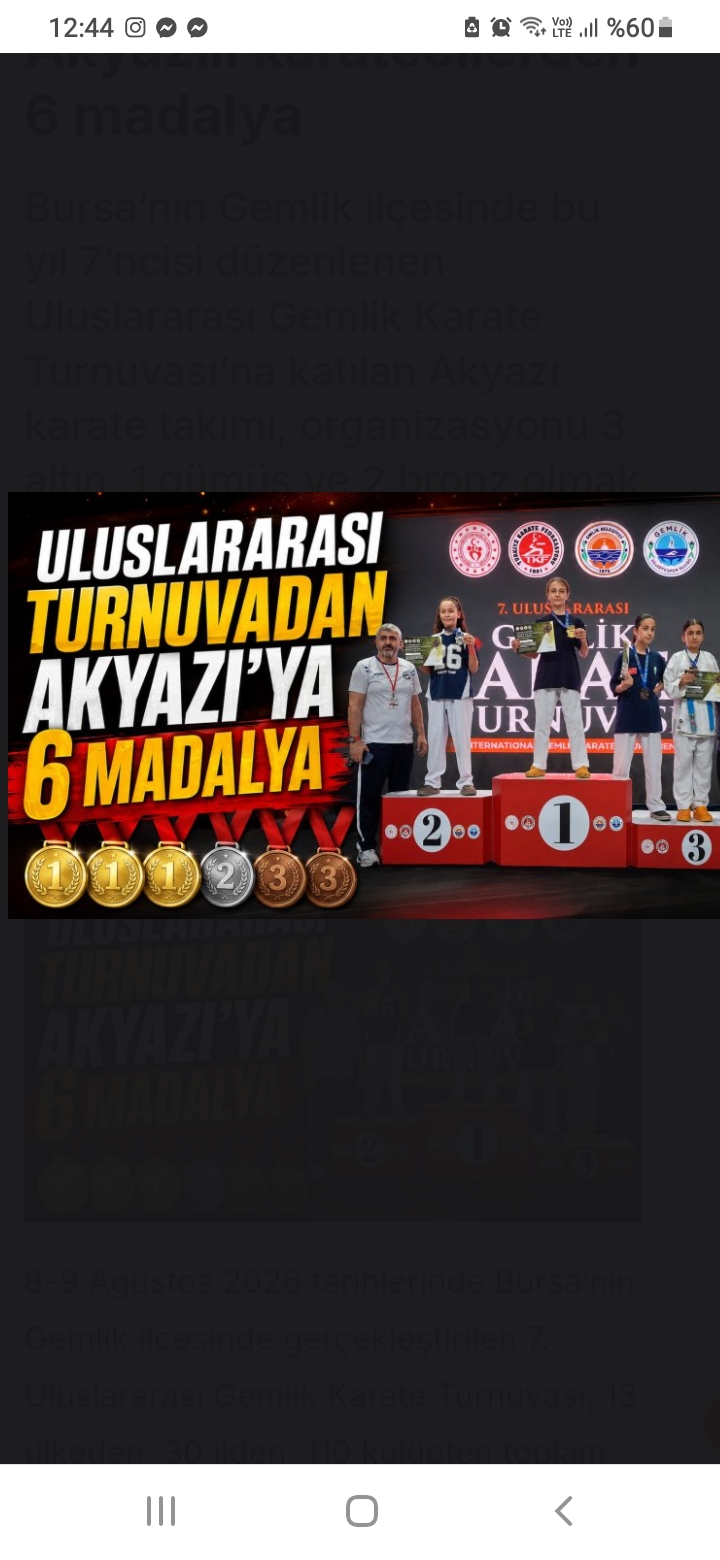 AKYAZILI KARATECILERDEN ALTI MADALYA 10.08.2026