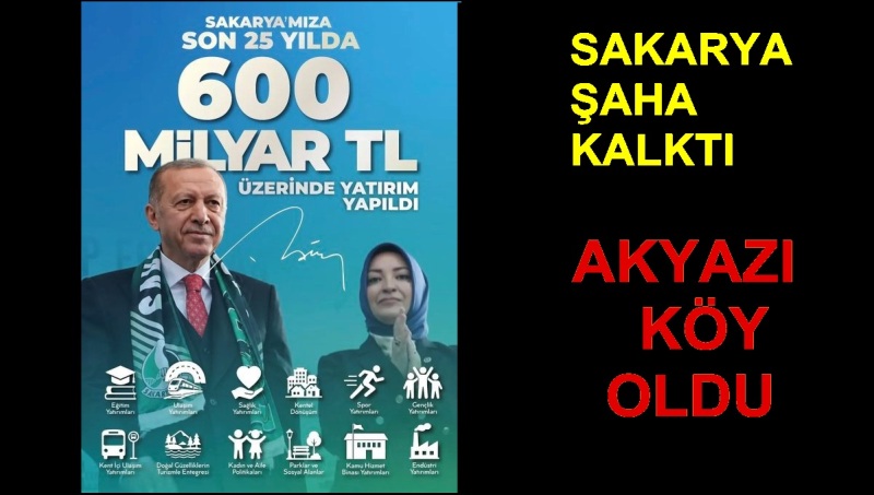 SAKARYA ŞAHA KALKTI 140.8.2026