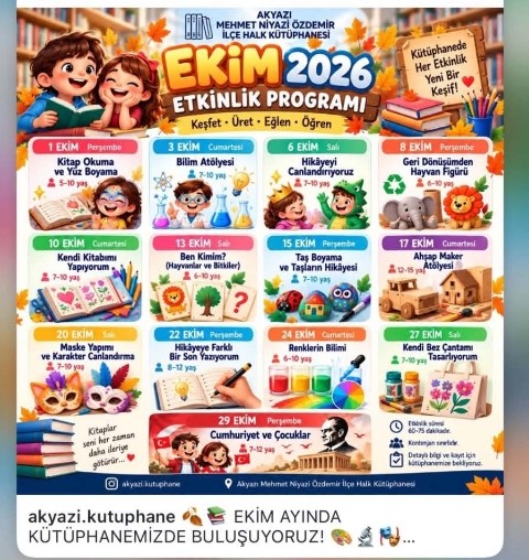 AKYAZI KÜTÜPHANESİNDE MUHTEŞEM ETKİNLİK 26.09.2026